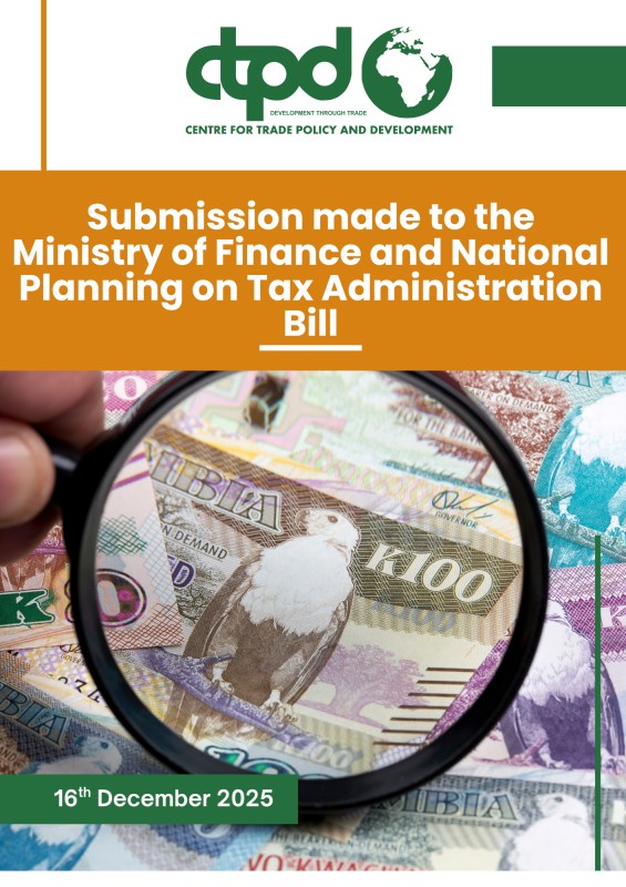 Submission made to the
Ministry of Finance and National
Planning on Tax Administration
Bill