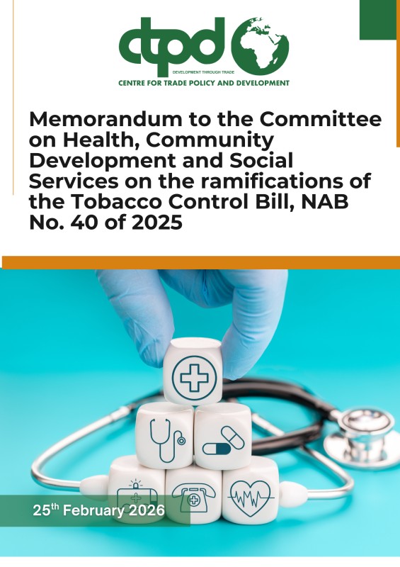 Memorandum to the Committee on Health, Community Development and Social Services on the ramifications of the Tobacco Control Bill, NAB No. 40 of 2025